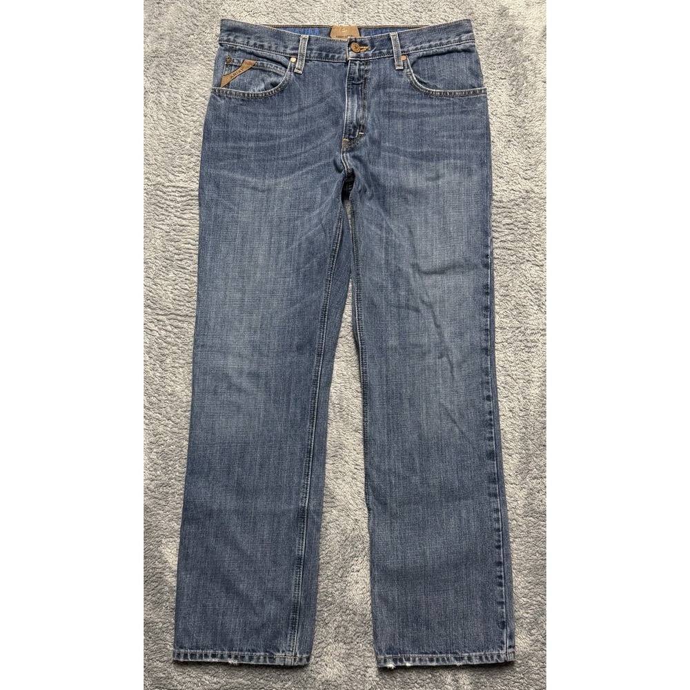 Ariat Jeans Mens 33x32 Blue Denim M2 Relaxed Fit Western Ranch Cowboy Rodeo Work